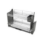 KỆ BÁT ĐĨA NÂNG HẠ THÔNG MINH - NAN DẸT INOX 304 BGKC01
