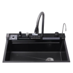 B-Gem SMART V5 - CHẬU 5 PHÍM INOX 304 NANO ĐEN - CÔNG NGHỆ LINEN 3D CHỐNG TRẦY