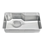 B-Gem - WH - CHẬU BÁN NGUYỆT INOX 304 CÔNG NGHỆ LINEN