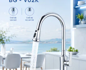 VÒI CHÉN CAO CẤP BG - V02K – Mỗi Công Việc Đều Có Đúng Chế Độ Nước