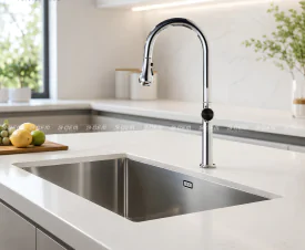 Vòi rửa bát nóng lạnh BG - Z007A – Thiết kế sang trọng, dây rút linh hoạt, tối ưu mọi trải nghiệm trong gian bếp