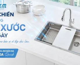CHẬU 1 HỘC INOX 304 ÂM BÀN ĐÁ BG - 8045FDA Quick – Công Nghệ Volcano Bảo Vệ Vẻ Đẹp Bền Lâu Cho Căn Bếp Hiện Đại