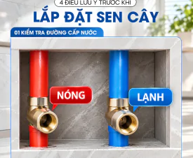 TRƯỚC KHI LẮP SEN CÂY NÓNG LẠNH BG - S5008K, NHỚ KIỂM TRA 4 ĐIỀU QUAN TRỌNG