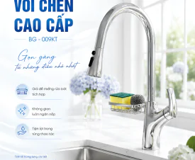 Vòi Chén Cao Cấp BG-009KT – Giải Pháp Giữ Mặt Bếp Luôn Khô Ráo, Gọn Gàng Và Sang Trọng