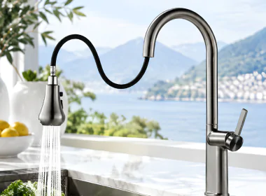VÒI CHÉN DÂY RÚT NÓNG LẠNH CAO CẤP BG - Z007B – ĐẸP SANG TRỌNG, BỀN BỈ, TIỆN LỢI CHO CĂN BẾP HIỆN ĐẠI