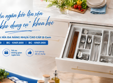 KHAY CHIA THÌA NĨA ĐA NĂNG NHỰA CAO CẤP B-Gem – Biến ngăn kéo lộn xộn thành không gian bếp khoa học