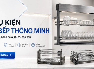 Kệ Bát Đĩa Nâng Hạ Thông Minh B-GEM – Giải Pháp Tối Ưu Không Gian Tủ Bếp Hiện Đại