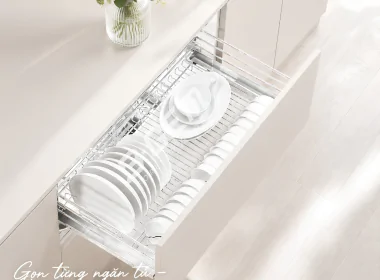 KỆ BÁT ĐĨA NAN DẸT INOX 304 BG - KC02A – GIẢI PHÁP LƯU TRỮ HIỆN ĐẠI CHO MỌI GIAN BẾP