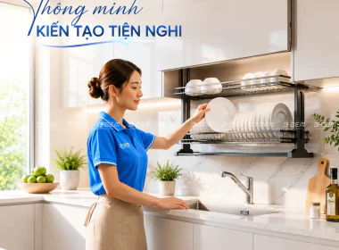 Kệ Bát Đĩa Nâng Hạ Điện Cảm Ứng Thông Minh BG - KCVIP01.800 – Giải Pháp Tối Ưu Cho Gian Bếp Hiện Đại 