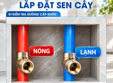 TRƯỚC KHI LẮP SEN CÂY NÓNG LẠNH BG - S5008K, NHỚ KIỂM TRA 4 ĐIỀU QUAN TRỌNG