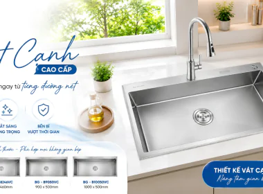 Chậu vát cạnh B-Gem – Đường nét tinh tế nâng tầm không gian bếp hiện đại