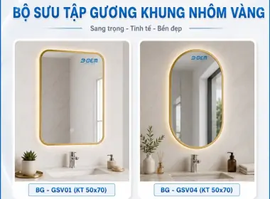 Bộ Sưu Tập Gương B-Gem – Điểm Nhấn Sang Trọng Cho Không Gian Phòng Tắm Hiện Đại
