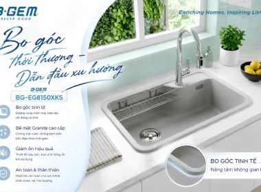 Chậu Đá Bán Nguyệt Granite BG-EG8150XKS – Vì Sao Đang Trở Thành Xu Hướng Mới Của Căn Bếp Hiện Đại?