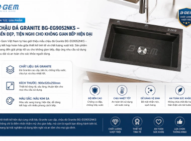 Chậu Đá Granite BG-EG9052NKS – Giải Pháp Bền Đẹp Cho Không Gian Bếp Hiện Đại