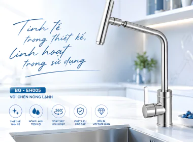 Vòi Chén Nóng Lạnh BG - EH005: Tinh Tế Trong Thiết Kế, Linh Hoạt Trong Sử Dụng