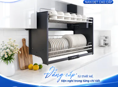 KỆ BÁT ĐĨA NÂNG HẠ THÔNG MINH BG - KC01.800 – GIẢI PHÁP TỐI ƯU CHO TỦ BẾP TRÊN HIỆN ĐẠI