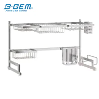 KỆ CHÉN ĐA NĂNG INOX 304 BGKC015