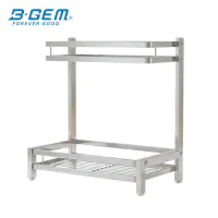 KỆ  GIA VỊ 2 TẦNG INOX 304 