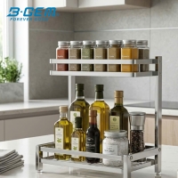 KỆ  GIA VỊ 2 TẦNG INOX 304 