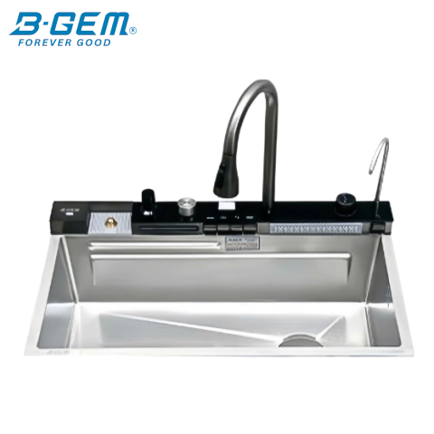 B-Gem  - V5I - CHẬU 5 PHÍM INOX 304 - CÔNG NGHỆ LINEN 3D CHỐNG TRẦY