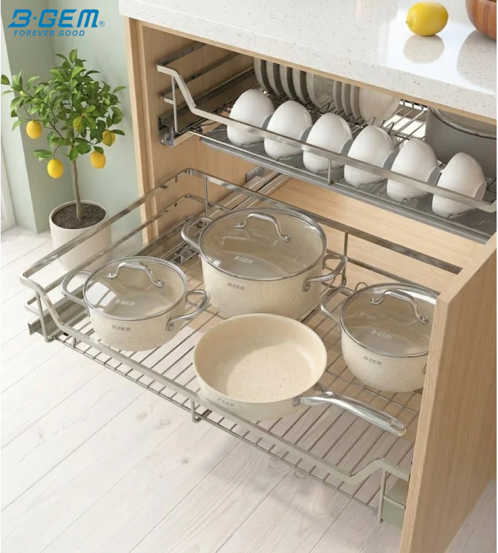 GIÁ XOONG NỒI NAN DẸT INOX 304 CAO CẤP, HỆ DẪN HƯỚNG CHỐNG RUNG BGKC02B