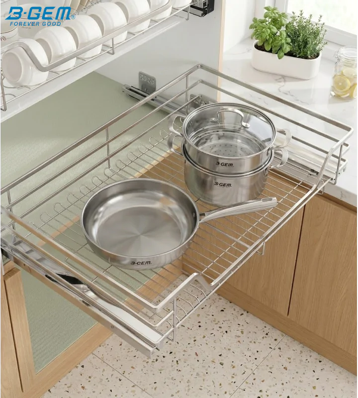 GIÁ XOONG NỒI NAN DẸT INOX 304 CAO CẤP, HỆ DẪN HƯỚNG CHỐNG RUNG BGKC02B