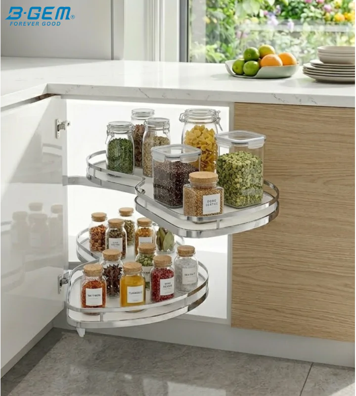 MÂM XOAY HÌNH LÁ 2 TẦNG - INOX 304 