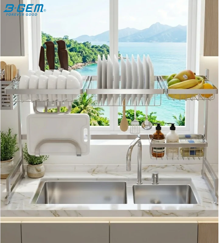 KỆ CHÉN ĐA NĂNG INOX 304 BGKC015