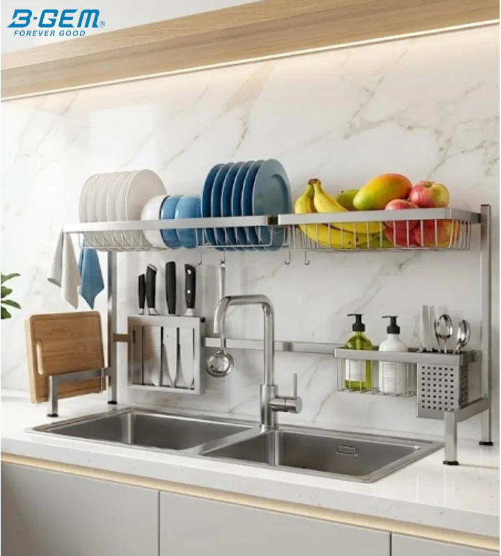 KỆ CHÉN ĐA NĂNG INOX 304 BGKC015