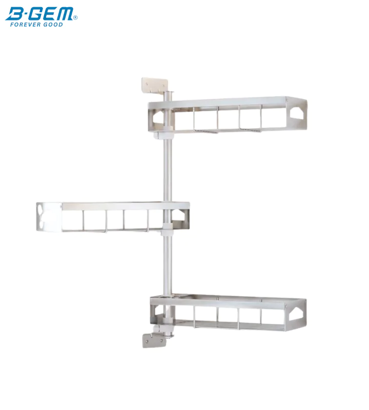 KỆ GIA VỊ XOAY 3 TẦNG INOX 304 BGKGV03