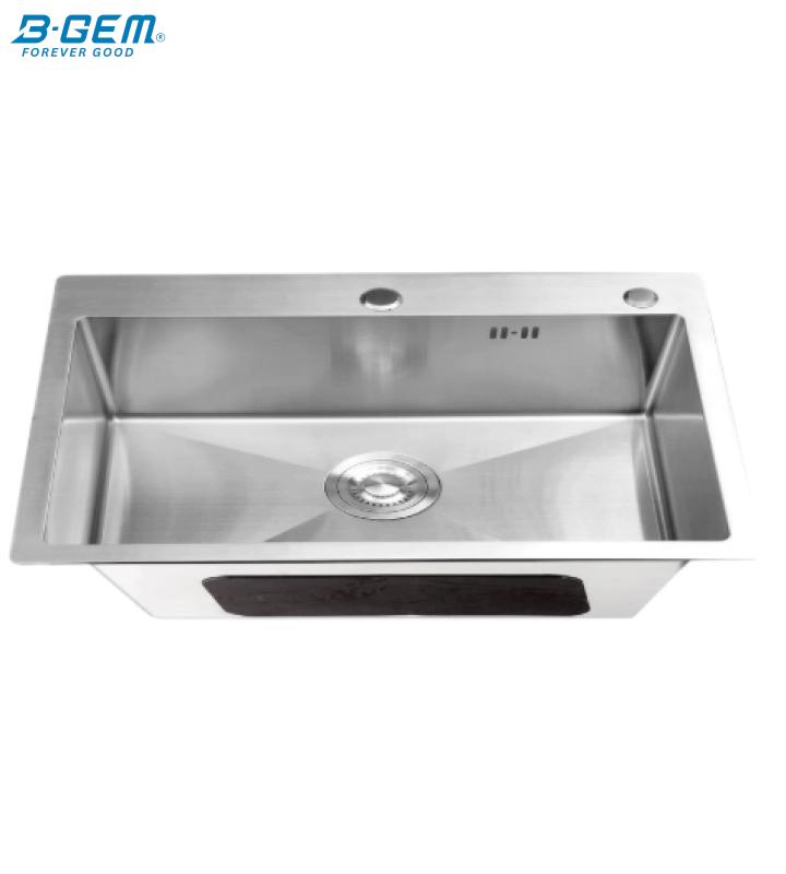 B-Gem - KS_1H - CHẬU 1 HỘC INOX 304 KHÔNG SƠN